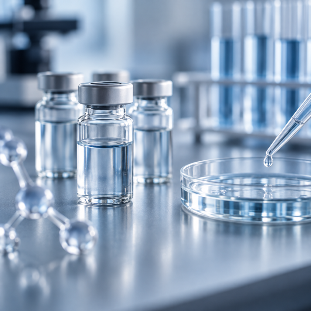 AI-generated conceptual illustration for Biomedicine & Pharmaceuticals; not an actual Flosn product or customer project