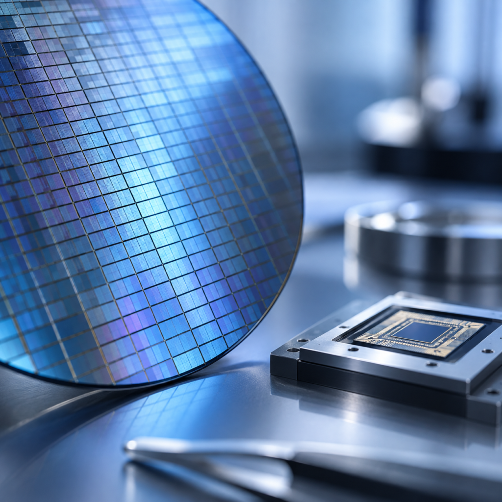 AI-generated conceptual illustration for Semiconductor & Electronics; not an actual Flosn product or customer project